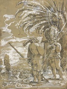 Two Landsknechts by Unbekannt