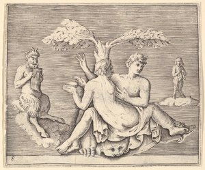 Two Lovers with Pan