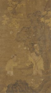 Two boys playing with the puppet of a lion, Ming dynasty, 15th-16th century