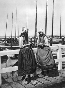 Two Girls on the Landing Stage, Marken, Netherlands