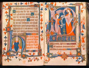 Two pages from A Book of Hours by Unbekannt