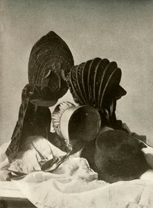 Two Silk Calashes, Riding-Cap, Quaker Bonnet, Hat, Gloves, and Skirt, 18th Century, 1937 by Unbekannt