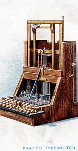 Typewriter Patented by John Pratt by Unbekannt