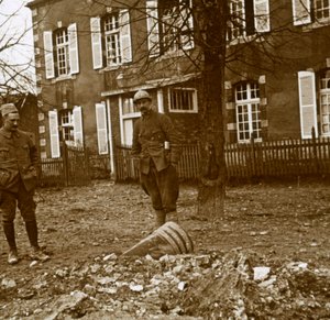 Unexploded 380 shell, Verdun, northern France, c1914-c1918 by Unbekannt