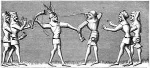 Vailets of Falconry, 14th Century, 1849 by Unbekannt