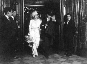Vaslav Nijinsky and Romola de Pulszky on their wedding day in Buenos Aires on September 10, 1913