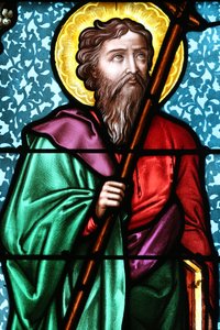 Vault de Lugny Church, Stained Glass Window: Saint Philip the Apostle, France