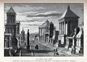 Via Appia Near Rome Reconstruction, 1882 by Unbekannt