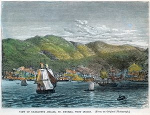 View of Charlotte Amalie, St Thomas, West Indies, c1880