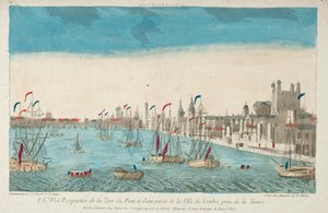View of London Bridge and Tower