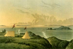 View of the Arctic Sea from the Mouth of the Copper Mine River, Midnight, July 1821 by Unbekannt