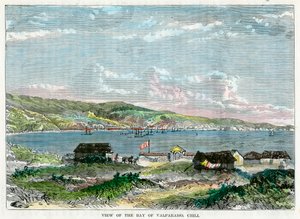 View of the Bay of Valparaiso, Chile