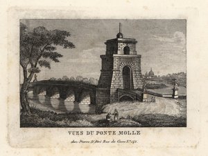 View of the Milvian Bridge, Rome by Unbekannt