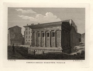 View of the Temple of Portunus by Unbekannt