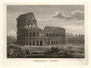 View of the ruins of the Flavian Amphitheater, Rome