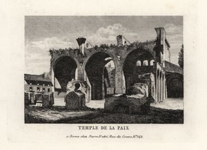 View of the ruins of the Temple of Peace by Unbekannt