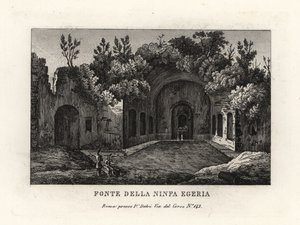 View of the spring of the nymph Egeria by Unbekannt