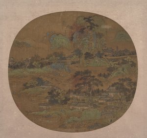 Village and Temples in Jiangnan, early 15th century by Unbekannt