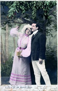 Vintage French postcard, c1900