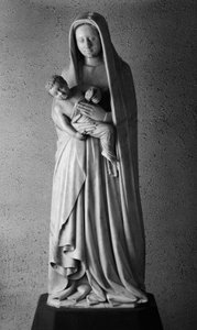 Virgin and Child Sculpture Attributed to John of Cambrai (Late 14th Century). 1408. Church of the Celestins, Marcoussis (Essonne)