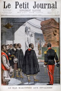 Visit of Ras Makonnen to Les Invalides in Paris, 1902 by Unbekannt
