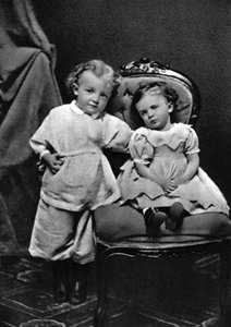 Vladimir Ilich Lenin, Russian Bolshevik revolutionary leader, aged 4, with his sister Olga