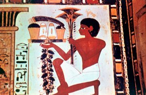 Wall Painting (detail), Servant with Offerings, Chapel of Menna, Thebes