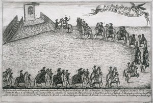 War of the Oranges, engraving by Unbekannt