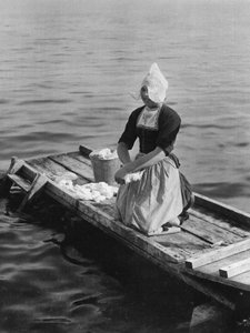 Washing in the Zuider Zee, Volendam, Netherlands