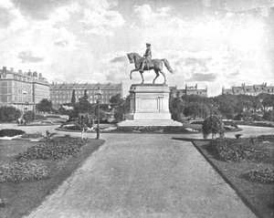 Washington Statue, Public Garden, Boston, USA, c1900