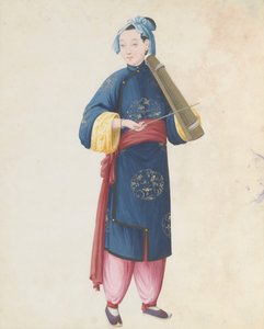 Musician Playing Bowed Qin