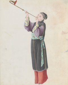 Watercolour of Musician Playing Laba