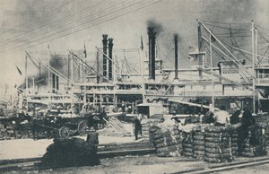 When Cotton Was Loaded, a Forest of Derricks and Smoke-stacks by Unbekannt