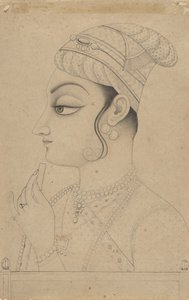 Woman Holding a Flute and Dressed as Krishna, mid-to late 18th century by Unbekannt