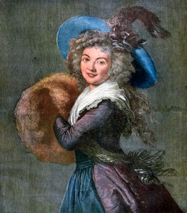 Woman with a Fur Muff by Unbekannt