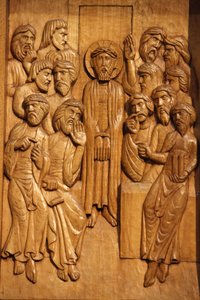 Wooden Sculpture Depicting Jesus Christ Tied, Paris, France by Unbekannt