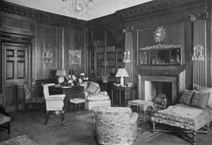 Woodwork from an old English room in the library, house of Miss Anne Morgan, New York City