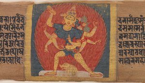 Wrathful Eight-armed and Three-faced Goddess Tara Marichi