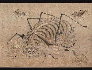 Yorimitsu killing Tsuchigumo (detail), 13th century by Unbekannt