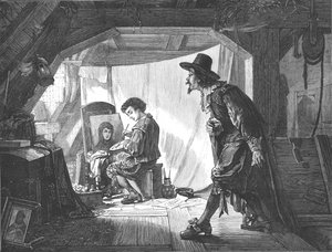 Young Rubens surprised by his master, Van Oort, 1875