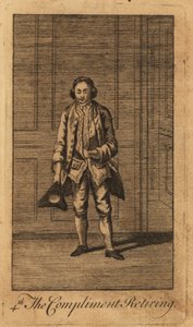 Young gentleman compliment retiring or politely leaving a panelled room by Unbekannt