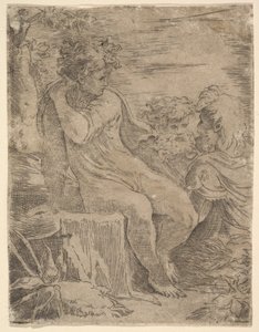 Youth with Two Old Men by Unbekannt