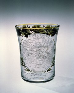 Blown, stained and enamelled beaker decorated by Samuel Mohn, 1813-14 by Unbekannt Unbekannt