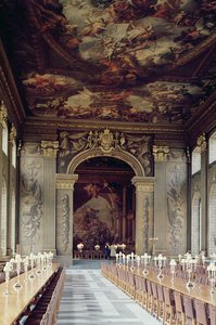 Ceiling of the entrance to the Painted Hall, Old Royal Naval College, Greenwich, London by Unbekannt Unbekannt