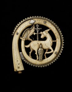 Crosier Head Depicting the Paschal Lamb, Possibly 12th Century with More Recent Mounts by Unbekannt Unbekannt
