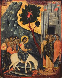 Entry into Jerusalem, icon from the Ionian Isles, 17th century by Unbekannt Unbekannt