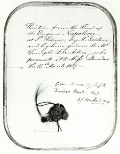 Hair cut from the head of Emperor Napoleon by Giovanni Natale Santini and given by him to William Temple Franklin, 1816 by Unbekannt Unbekannt