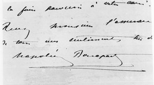 Handwriting and Signature of Napoleon Bonaparte (1769-1821) by Unbekannt Unbekannt