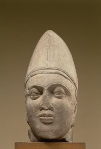Head of a Scythian, Red Sandstone, 3rd Century AD Ahichhatra, UP by Unbekannt Unbekannt