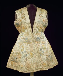 Satin Hunting Coat Embroidered with Silks in Chain Stitch, North Indian (Mughal), 1st Half of 17th Century